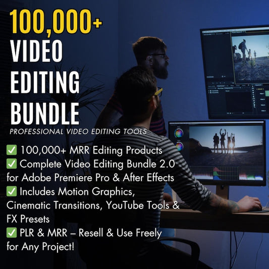 + 110,000 MRR video montages, Adobe Premiere, After Effects, CapCut..